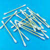 1050pcs CGR Organic cotton Swabs, 100% Cotton Double-Tipped, Bamboo Sticks(compostable), Travel Pack(3 Pack of 350 Swabs Total)