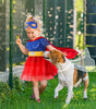 BIBUTY Kids Princess Dress Up Clothes for Little Girls, Pretend Play & Dress Up Princess Costume Set with ith 4 Set of Supergirl Costume with Capes and Masks, Toys Gifts for 3-6 Toddler Little Girls