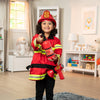 Melissa & Doug Fire Chief Role Play Dress-Up Set - Pretend Fire Fighter Outfit With Realistic Accessories, Firefighter Costume For Kids And Toddlers Ages 3+