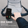 WLPREOE Stroller Phone Holder with Gooseneck Flexible Arm - Cell Phone Stand for Desk, Bed - Stable & Secure Fit on Handlebar, Treadmill, Wheelchair, Tree, Car for GoPro & Phones - One Hand Operation