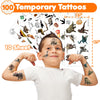 100PCS Dinosaur Temporary Tattoos Birthday Party Supplies Decorations 10 Sheet 3D Tattoos Stickers Super Cute Party Favors Kids Boys Girls Gifts Ideas Classroom School Prizes Themed Baby Showers