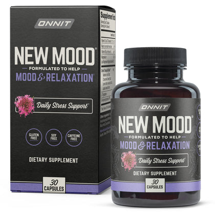 ONNIT New Mood - Occasional Stress Relief, Sleep and Mood Support Supplement, 30 Count