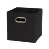 Household Essentials 80-1 Foldable Fabric Storage Bins | Set of 6 Cubby Cubes With Handles | Black