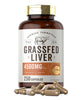 Grass Fed Beef Liver Capsules 4500mg | 250 Count | Desiccated Supplement | Non-GMO, Gluten Free | by Herbage Farmstead