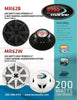 BOSS Audio Systems MR62B 200 Watt Per Pair, 6.5 Inch, Full Range, 2 Way Weatherproof Marine Speakers Sold in Pairs, Black