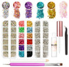 Face Gems Glitter with Glue Face Rhinestones for Makeup Jewels Eye Gems Tweezers Makeup Accessories Hair Body Glitter