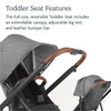 UPPAbaby Vista V2 Stroller/Convertible Single-to-Double System/Bassinet, Toddler Seat, Bug Shield, Rain Shield, and Storage Bag Included/Theo (Dark Taupe/Silver Frame/Chestnut Leather)