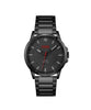 HUGO #First Men's Quartz Stainless Steel and Link Bracelet Casual Watch, Color: Black (Model: 1530187)