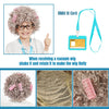 FAYBOX Old Lady Costume for Kids,Old Lady Wig 100 Days of School Costume for Girls,Halloween Granny Glasses Grandma Dress Up