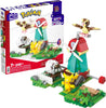 MEGA Pokémon Action Figure Building Toy Set, Countryside Windmill With 240 Pieces, Motion And 3 Poseable Characters, Gift Idea For Kids