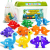 Bambibo Dinosaur Alphabet Learning Toys - 52pcs with Storage Box | 26 Double Sided Dino | Matching Games for Toddlers 3-5 | Preschool Toys | Kindergarten Classroom Must Haves | ABC Learning Toys