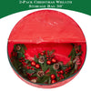 2 Pieces Christmas Wreath Storage Bag Xmas Wreath Storage Container for Christmas Garland Protect Artificial Wreaths(Red,30 x 8 Inch)