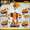 Fajiabao Pull Back Mini Cars 18 Construction Vehicles Bulldozer Excavator Trucks for Kids Micro Machines Set Cake Toppers Party Egg Stuffers Birthday Supplies Gifts for Boys Color Random