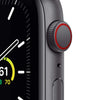 Apple Watch SE (GPS + Cellular, 44mm) - Space Gray Aluminum Case with Black Sport Band (Renewed)