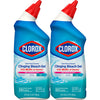 Clorox Toilet Bowl Cleaner, Clinging Bleach Gel, Ocean Mist - 24 Ounces, Pack of 2