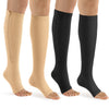 bropite Zipper Compression Socks Women & Men - 2Pairs Calf Knee High 15-20mmHg Open Toe Compression Stocking suit for Walking