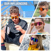 DUCO Kids Sunglasses Youth Baseball Sun Glasses Lightweight TR90 Frame UV400 Sports Cycling Shades for Boys Girls DK268