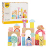 Disney Wooden Toys Winnie the Pooh & Friends Block Set, 26-Pieces Include Winnie the Pooh, Piglet and Eeyore Block Figures, Officially Licensed Kids Toys for Ages 18 Month by Just Play