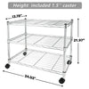 HealSmart 3-Tier Heavy Duty Storage Shelving Unit,Chrome,24.02