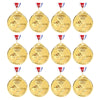 Abaokai 12 Pieces Gold Basketball Medals Set, Metal Medals for Kids Sports Basketball Games and Prizes Awards, Party Favors, 2 Inches