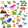 Craftstory Toddlers Dinosaur Toys Felt-Board Story Figures for Preschool, Felt Animals Stories Interactive Activity Playset, Gift for 3+ Years Old Kids - 32 Pieces