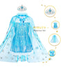 Kids Princess Dress Up Clothes for Little Girls, BIBUTY Pretend Play & Dress Up Princess Costume Set with Princess Dresses Crown Cape for Little Girls, Princess Toys Gifts for 3-6 Toddler Little Girls