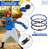 Junkin 3 Pieces Baseball Necklaces Three Braided Rope Tornado Necklaces Sports Titanium Necklace Baseball Rope Necklaces for Boys Men Player Softball Fans Sports (Vivid Style)