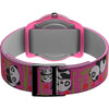 Timex Girls TW7C77100 Time Machines Pink/Pandas Elastic Fabric Strap Watch