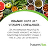 Nature's Plus Orange Juice Jr Chewable Vitamin C - 100 mg - 180 Tablets