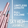 Maybelline Lash Sensational Sky High Washable Mascara Makeup, Volumizing, Lengthening, Defining, Curling, Multiplying, Buildable Formula, Blackest Black, 1 Count