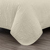 Chezmoi Collection Austin 3-Piece Oversized Bedspread Coverlet Set (Queen, Ivory)