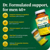 MegaFood Men's 40+ Advanced Multivitamin for Men - Dr-Formulated - Choline, Vitamin B, Vitamin C, Vitamin D, Zinc & Real Food - Brain Health, Immune Support - Vegetarian - 120 Tabs (60 Servings)