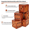 SpeedArmis Giant Wooden Yard Dice Set - Large Pine Wooden Dice Lawn Yard Yatzee with Scoreboard Outdoor Beach Backyard Game Set for Kids Adults Family (Including Carry Bag)