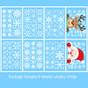 Christmas White Snowflakes Window Clings Decal Stickers Ornaments for Winter Frozen New Year Wonderland Decorations Party Supplies(269PCS+, 8 Sheets)