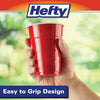 Hefty Party On Disposable Plastic Cups, Red, 18 Ounce, 30 Count