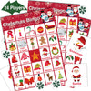 V-Opitos Large Size Christmas Bingo Game Cards, 6 * 8.5 Inch - 24 Players - Christmas Party Games for Kids and Adults, Xmas Bingo Card for Family/Class/Group Activities