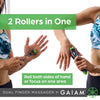 Gaiam Finger Massager Dual-Sided Hand Massage Roller Tool for Circulation, Stress, Arthritis and Hand Pain Relief