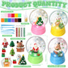 20 Pcs DIY Christmas Snow Globes Water Globe for Kids, Plastic Clear Snow Globe Water Globe Kit Christmas Crafts for Kids Xmas Party Gift Supplies, Boys and Girls