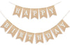 Uniwish Happy Birthday Banner for Birthday Party Decorations, Rustic Burlap Bunting Swallowtail Flags, 2 in 1