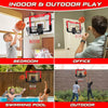 Indoor Basketball Hoop for Kids, Mini Basketball Hoop with Double Electronic Scoreboard and LED Light, Over The Door Basketball Gifts Toys for 5 6 7 8 9 10 11 12 Year Old Boys (West Red)