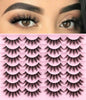 Lashes Wispy Faux Mink Lashes Fluffy False Eyelashes Natural Look 16mm Eye Lashes 6D Volume Fake Lashes pack by Kiromiro 14 Pairs