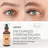 PURA D'OR Organic Castor Oil with 2 Bonus Brushes - 100% Pure Cold Pressed Hexane Free Serum for Lashes, Brows & Skin