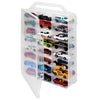 KISLANE Double Sided Storage Case for 46 Hot Wheels, Matchbox Cars, Portable Transparent Storage Case with 46 Compartments, Case Only (Transparent)