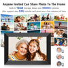 MaxAngel Digital Picture Frame 10.1 Inch WiFi Electronic Photo Frame 16GB Storage SD Card Slot Desktop IPS Touch Screen HD Display Auto-Rotate Slideshow Share Videos Photos Remotely Via App