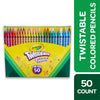 Crayola Twistables Colored Pencil Set (50ct), Kids Art Supplies, Colored Pencils For Kids, Unique Holiday Gifts, Stocking Stuffers, 4+ [Amazon Exclusive]