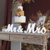 VIOPVERY Large White Mr & Mrs Sign for Wedding Table with Just Married Banner - Wooden Letter Decorations for Anniversary