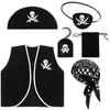 Bencailor 6 Pcs Halloween Kids Pirate Costume Accessories Set for Boys Toddlers Girls Role Play Party Kids Pirate Dress up (Classic)