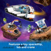 LEGO City Spaceship and Asteroid Discovery Toy Building Set, Gift for Kids Ages 4 Years Old and Up who Love Pretend Play, Includes 2 Space Crew Minifigures, Alien, Crystals, and Crane Toy, 60429