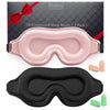 Eye Mask for Sleeping, 2 Pack 3D Contoured Sleep Eye Mask with Adjustable Strap, BeeVines Molded Night Eye Sleep Mask for Lash Extensions, Eye Shade Cover for Traveling Yoga Nap