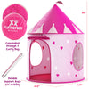 FoxPrint Princess Castle Play Tent with Glow In The Dark Stars, Conveniently Folds in To A Carrying Case, Your Kids Will Enjoy This Foldable Pop Up Pink Play Tent/House Toy for Indoor & Outdoor Use